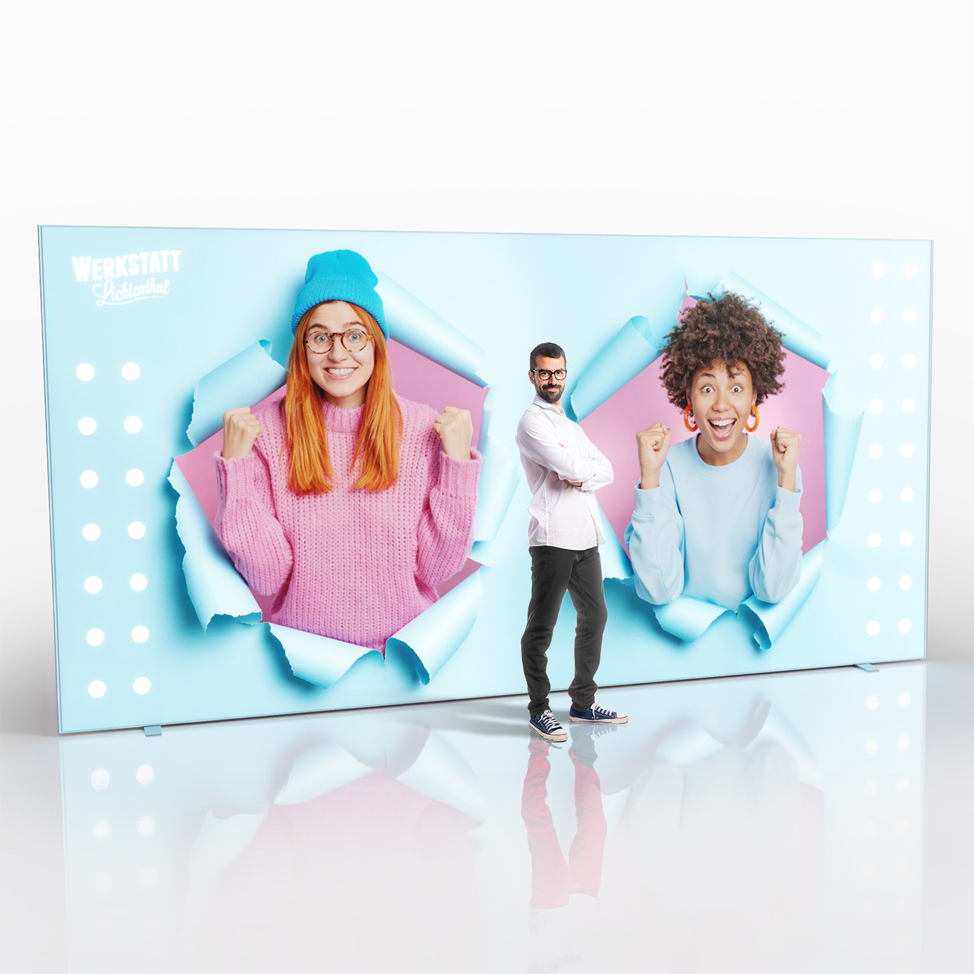 LightFrame GO BIG XXL 400x250cm Mensch