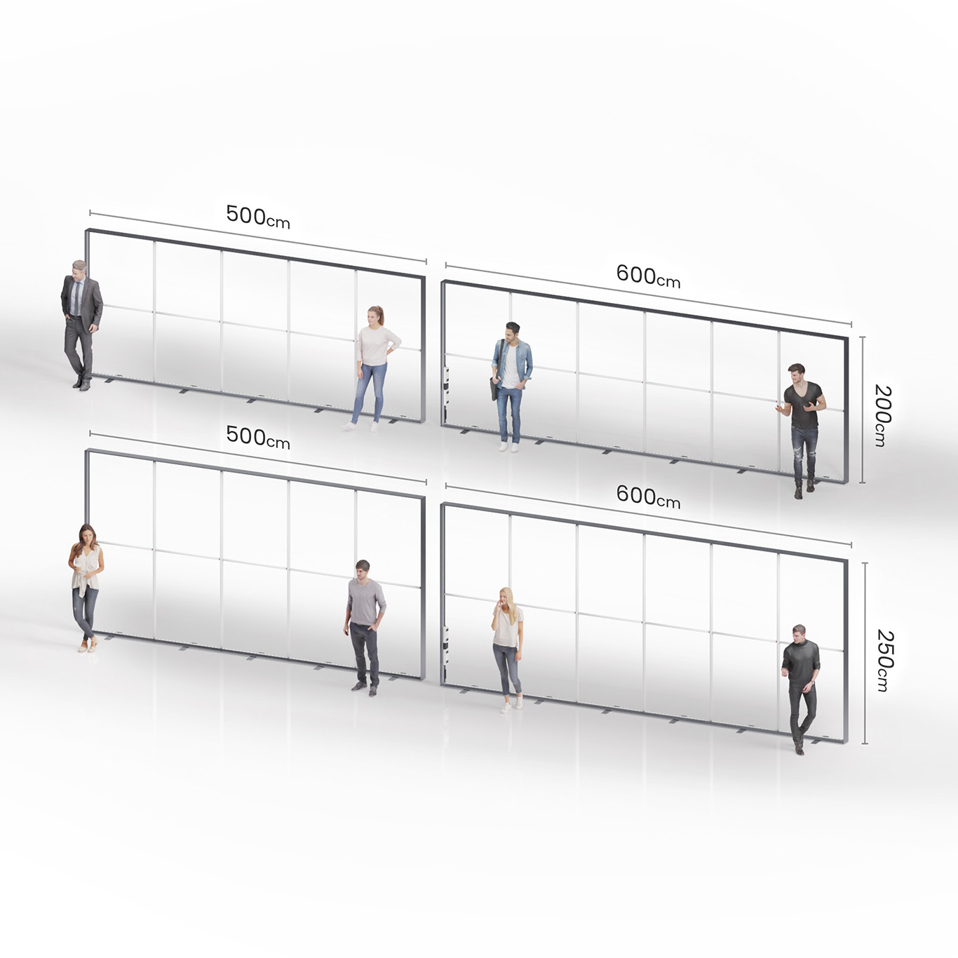 LightFrame GO BIG XXL Produktgrößen Rahmen