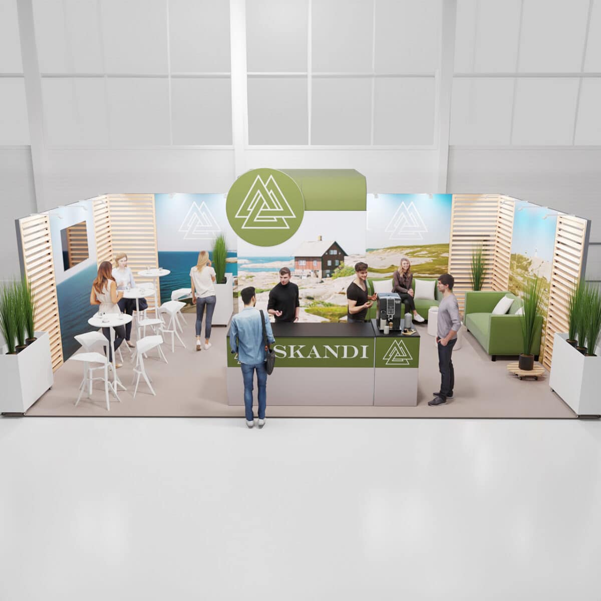 Messestand Medium_Skandi_8x5_Front