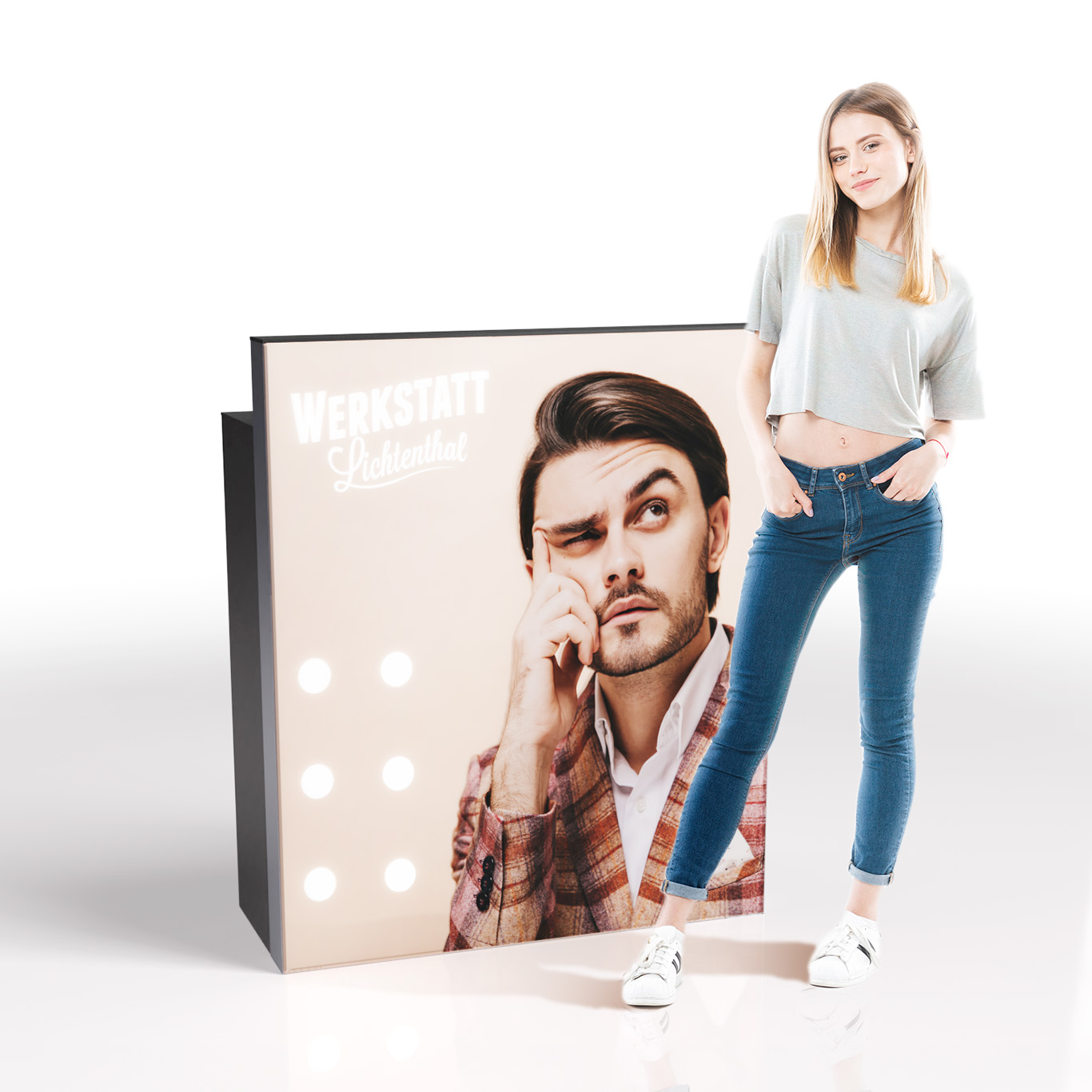 LED Messetheke MAX Mensch